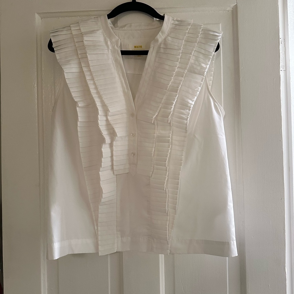 Anthropologie/Maeve Sleeveless Pleated Top